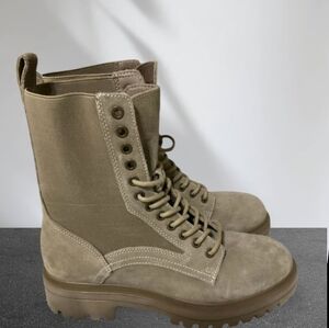 NEW Steve Madden Tan Lace Up Combat Boots Size 8